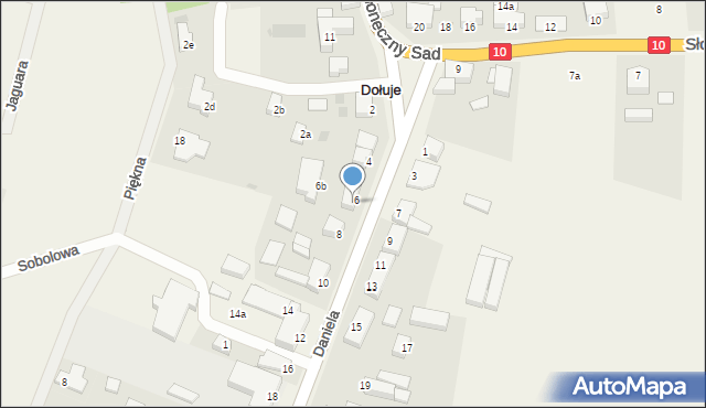 Dołuje, Daniela, 6a, mapa Dołuje