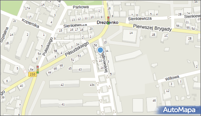Drezdenko, Dąbrowskiej Marii, 8, mapa Drezdenko