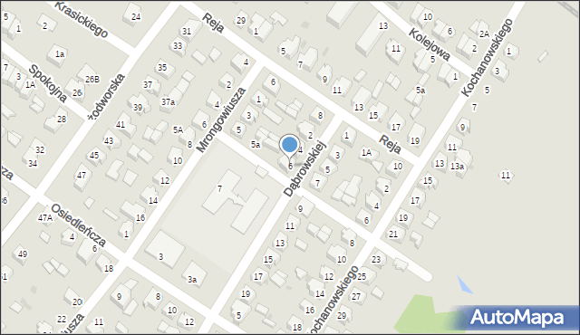 Działdowo, Dąbrowskiej Marii, 6, mapa Działdowo