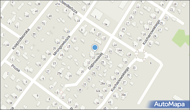 Działdowo, Dąbrowskiej Marii, 8, mapa Działdowo