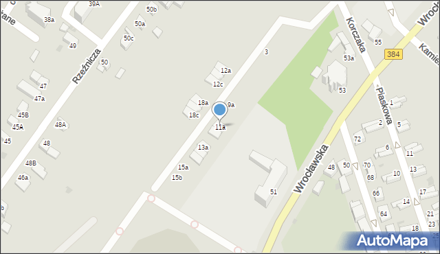 Dzierżoniów, Dąbrowskiej Marii, 11a, mapa Dzierżoniów