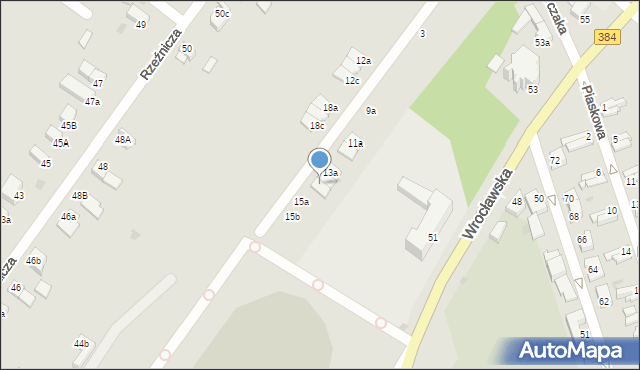 Dzierżoniów, Dąbrowskiej Marii, 13c, mapa Dzierżoniów