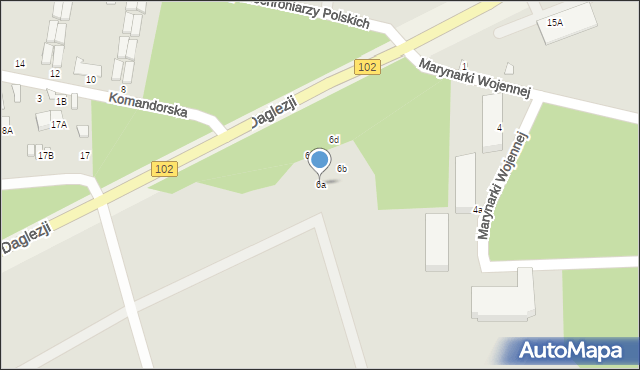 Dziwnów, Daglezji, 6a, mapa Dziwnów