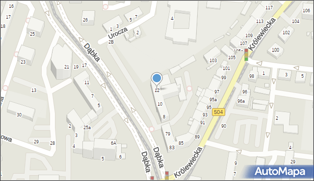 Elbląg, Dąbka Stanisława, płk., 12, mapa Elbląga