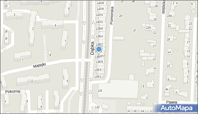 Elbląg, Dąbka Stanisława, płk., 136/7, mapa Elbląga