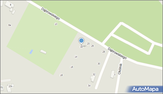 Elbląg, Dąbrowskiego Jarosława, gen., 12, mapa Elbląga