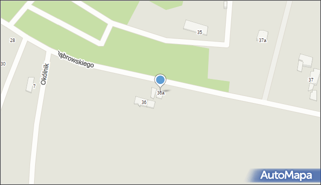 Elbląg, Dąbrowskiego Jarosława, gen., 36a, mapa Elbląga