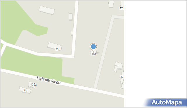 Elbląg, Dąbrowskiego Jarosława, gen., 37a, mapa Elbląga