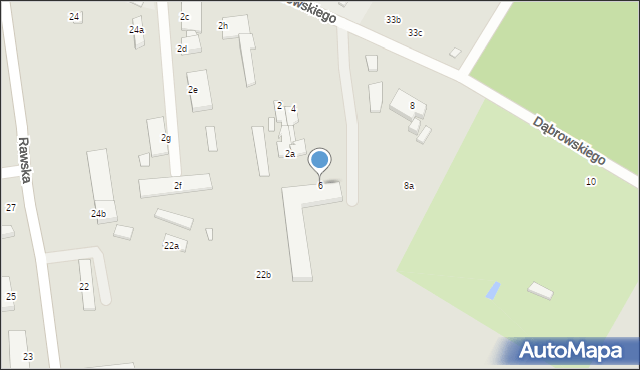 Elbląg, Dąbrowskiego Jarosława, gen., 6, mapa Elbląga