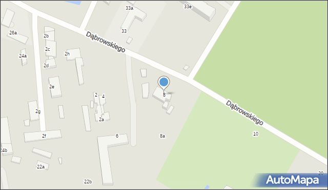 Elbląg, Dąbrowskiego Jarosława, gen., 8, mapa Elbląga