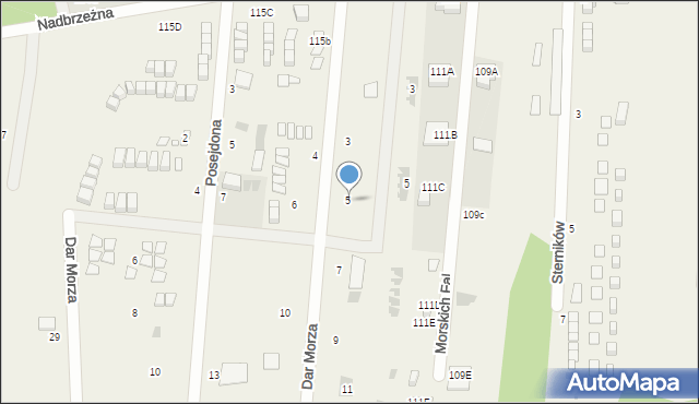 Gąski, Dar Morza, 5, mapa Gąski