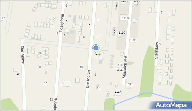 Gąski, Dar Morza, 7, mapa Gąski