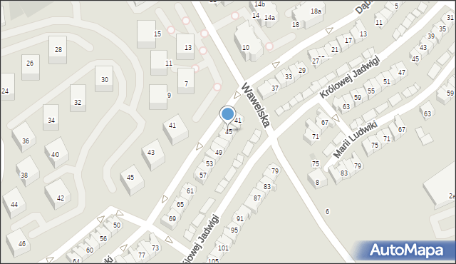 Gdańsk, Dąbrówki, 45, mapa Gdańska