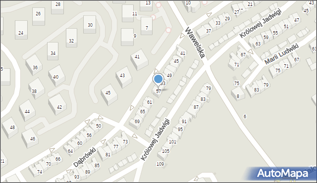 Gdańsk, Dąbrówki, 57, mapa Gdańska