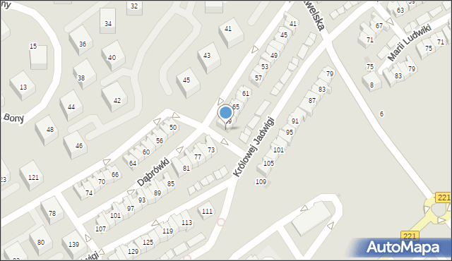 Gdańsk, Dąbrówki, 71, mapa Gdańska