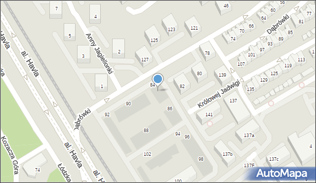 Gdańsk, Dąbrówki, 84, mapa Gdańska