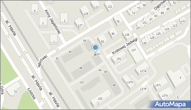 Gdańsk, Dąbrówki, 86, mapa Gdańska