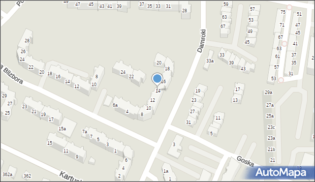 Gdańsk, Damroki, 14, mapa Gdańska