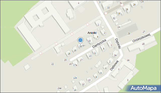 Gdańsk, Dantyszka Jana, 14, mapa Gdańska