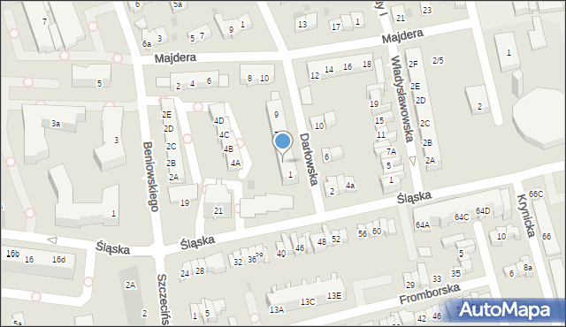 Gdańsk, Darłowska, 3, mapa Gdańska