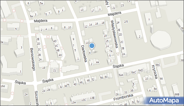 Gdańsk, Darłowska, 8, mapa Gdańska