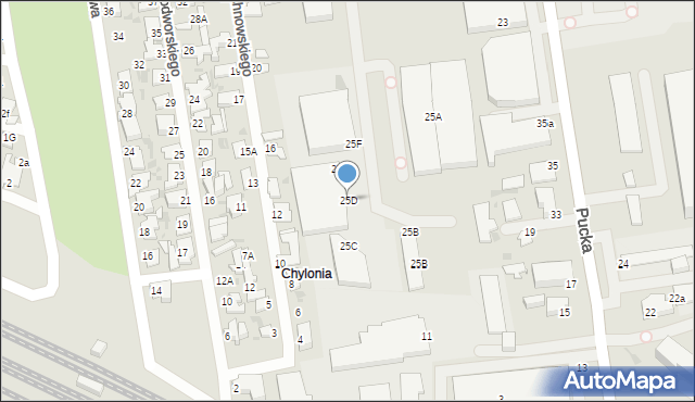 Gdynia, Dachnowskiego, 25D, mapa Gdyni