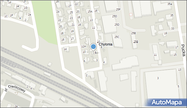Gdynia, Dachnowskiego, 7, mapa Gdyni