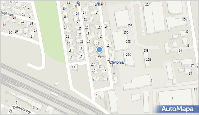 Gdynia, Dachnowskiego, 7A, mapa Gdyni