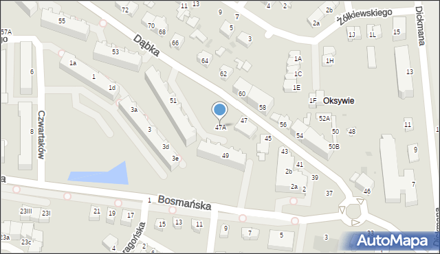 Gdynia, Dąbka Stanisława, płk., 47A, mapa Gdyni