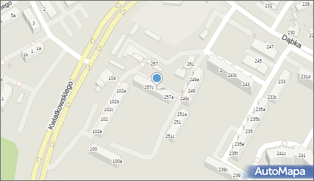 Gdynia, Dąbka Stanisława, płk., 257b, mapa Gdyni