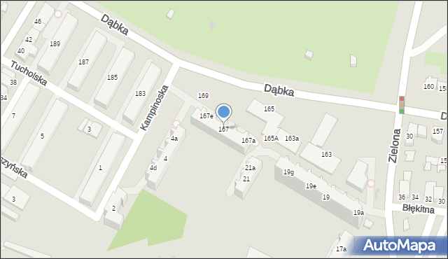Gdynia, Dąbka Stanisława, płk., 167, mapa Gdyni