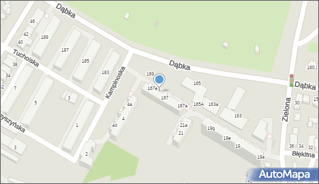 Gdynia, Dąbka Stanisława, płk., 167d, mapa Gdyni