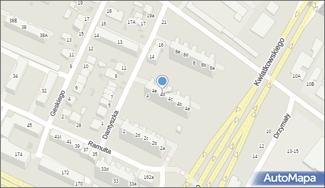 Gdynia, Dantyszka Jana, 4d, mapa Gdyni