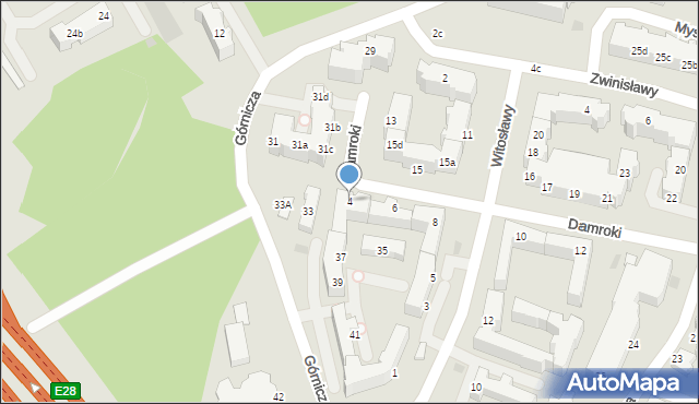 Gdynia, Damroki, 4, mapa Gdyni