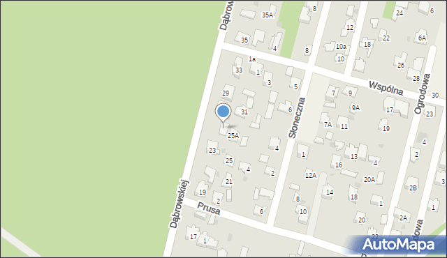 Glina, Dąbrowskiej Marii, 27A, mapa Glina