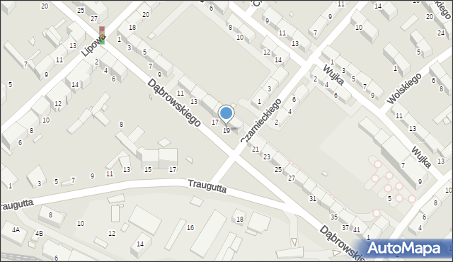 Gliwice, Dąbrowskiego Jarosława, gen., 19, mapa Gliwic