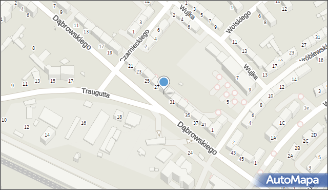 Gliwice, Dąbrowskiego Jarosława, gen., 29, mapa Gliwic
