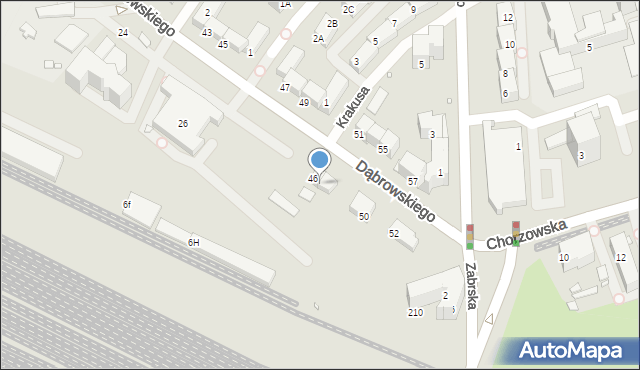 Gliwice, Dąbrowskiego Jarosława, gen., 48, mapa Gliwic