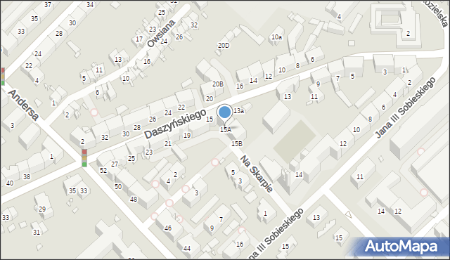 Gliwice, Daszyńskiego Ignacego, 15A, mapa Gliwic