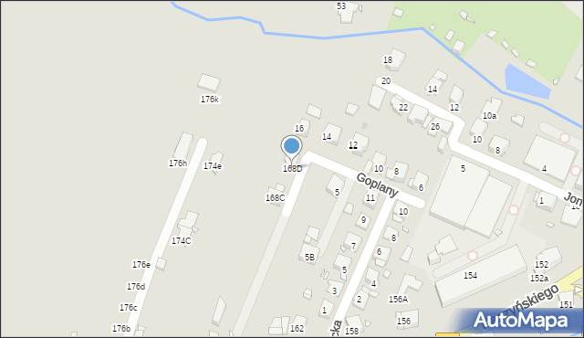 Gliwice, Daszyńskiego Ignacego, 168D, mapa Gliwic