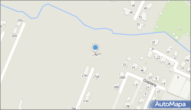 Gliwice, Daszyńskiego Ignacego, 176k, mapa Gliwic