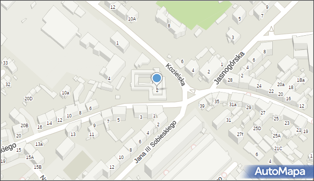 Gliwice, Daszyńskiego Ignacego, 2, mapa Gliwic