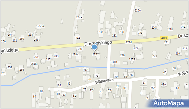 Gliwice, Daszyńskiego Ignacego, 235, mapa Gliwic