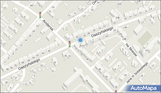 Gliwice, Daszyńskiego Ignacego, 27, mapa Gliwic