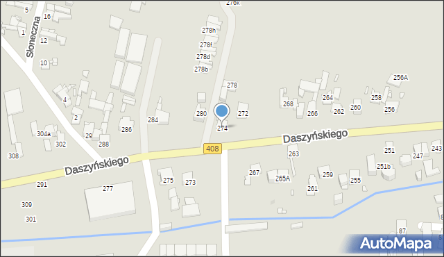 Gliwice, Daszyńskiego Ignacego, 274, mapa Gliwic