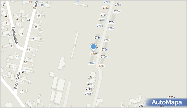Gliwice, Daszyńskiego Ignacego, 278m, mapa Gliwic