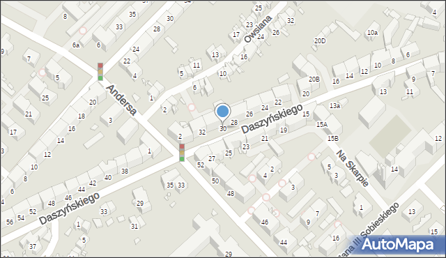 Gliwice, Daszyńskiego Ignacego, 30, mapa Gliwic