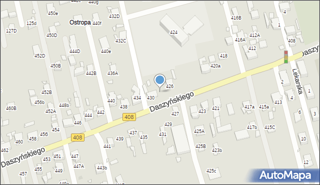 Gliwice, Daszyńskiego Ignacego, 428, mapa Gliwic