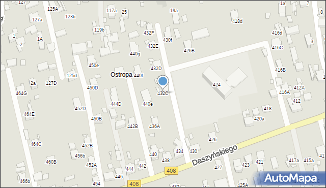 Gliwice, Daszyńskiego Ignacego, 432C, mapa Gliwic