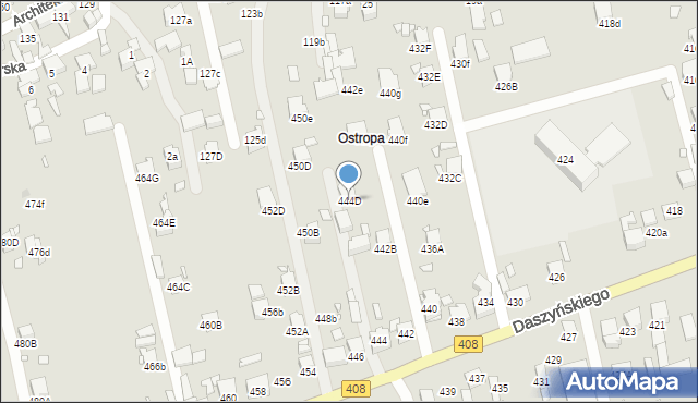 Gliwice, Daszyńskiego Ignacego, 444D, mapa Gliwic